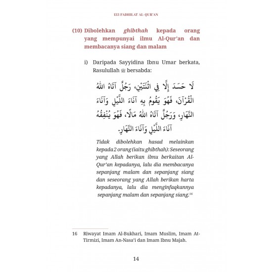 133 HADIS FADHILAT SURAH, AYAT & MEMBACA AL-QUR’AN (SPI 140)