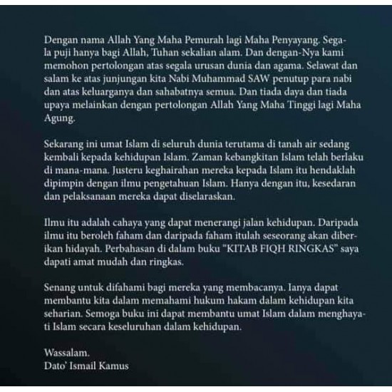 KITAB FIQH RINGKAS (KOMPAS KEHIDUPAN BERSYARIAT)