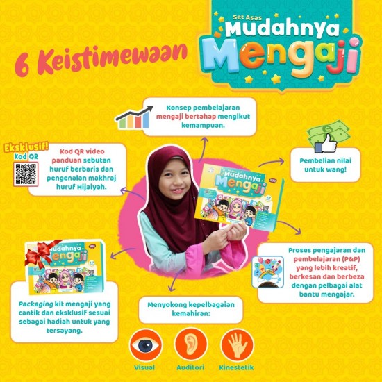 Set Asas Mudah Mengaji untuk Kanak-Kanak