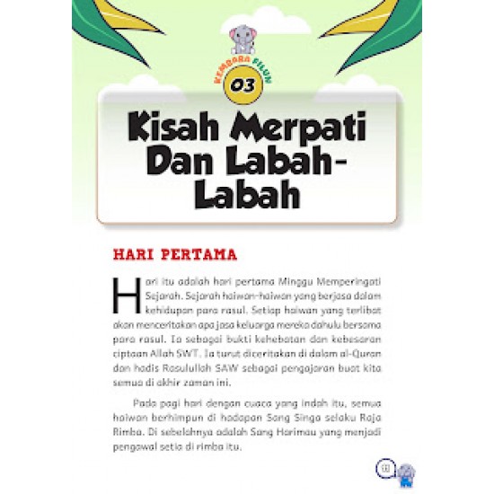 KISAH HAIWAN DALAM SEJARAH PARA RASUL 